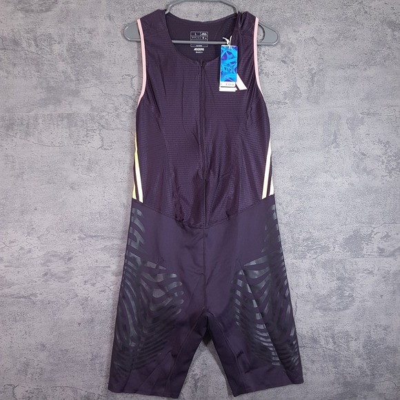 ADIDAS Speed Suit Pro Elite Rheon Sleeveless Running Track Mens LARGE Purple